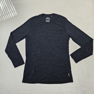 Kathmandu‎ Men's Large Blue Merino Wool Blend Top  Corespun Long Sleeve Outdoors